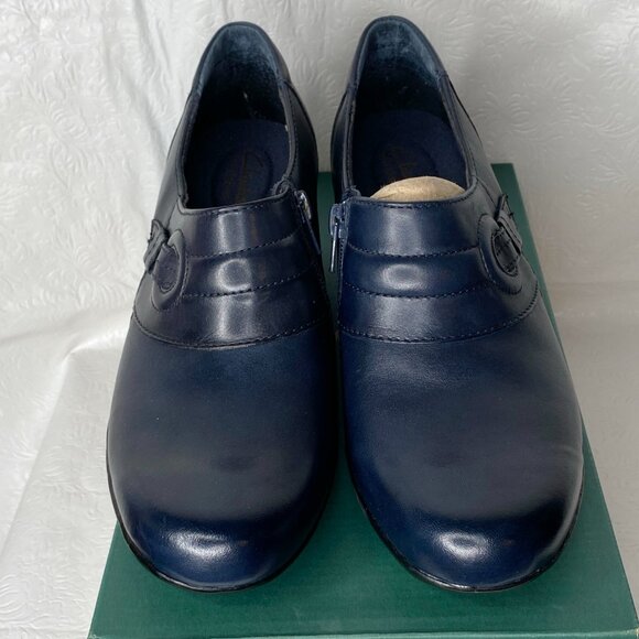 Clarks Ingalls Twist Ankle Boot Size 9.5N Navy - Picture 2 of 10